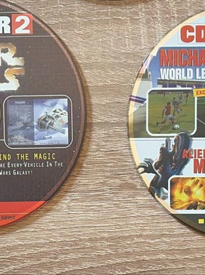 Retro PC Gamer coverdiscs 2x CD set used, Star Wars AvP FIFA 99