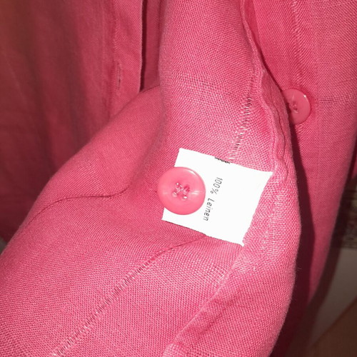 Cacharel women's linen sleeveless blouse coral color like new