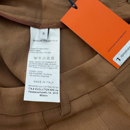 Trussardi Jeans New Pants Size S Beige Brown