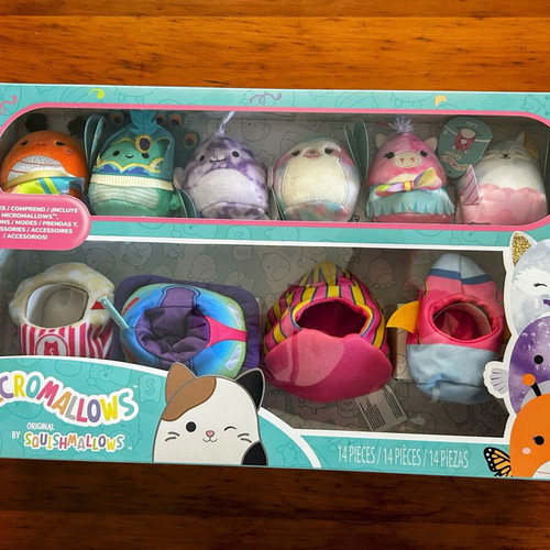Micromallows set of 10 plush 6cm Squishmallows with accessories new