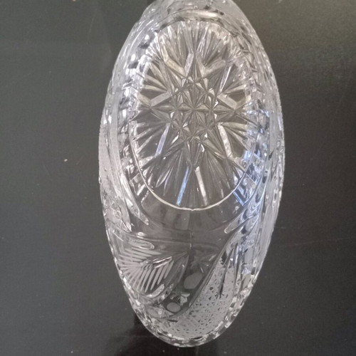 Vintage retro heavy crystal bowl gondola like new