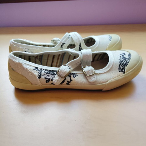 TBS women's ballerina shoes size 40 used, black and beige
