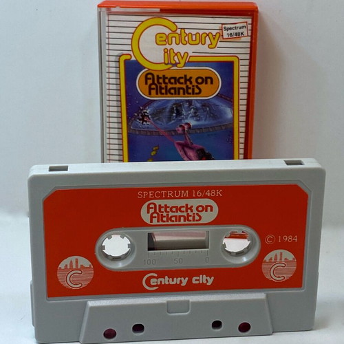 Attack on Atlantis 1988 Spectrum ZX tape cassette used, complete with manual