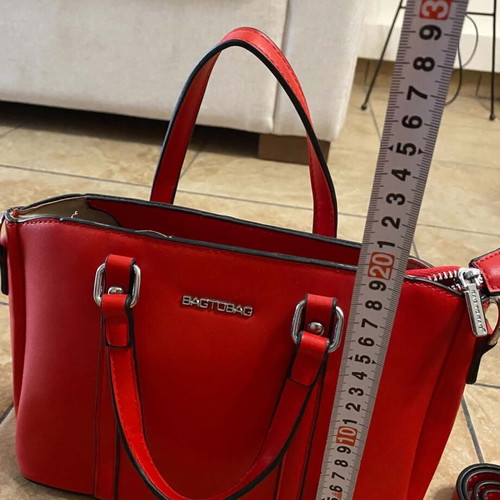 Bag to Bag red handbag with second strap, new
