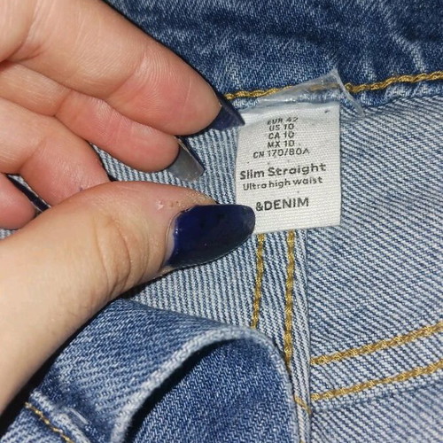 H&M Slim Straight High Waist Blue Jean used, size XL
