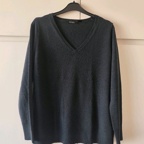 Esmara knitted women's sweater used, blue, V-neck, size S