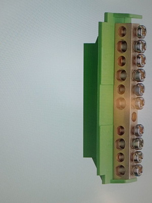 Brass busbar with base 5x16+5x10mm Hager new