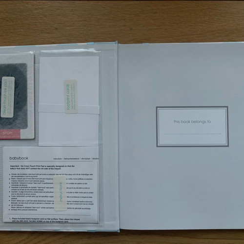 Memory album for newborn new with footprint