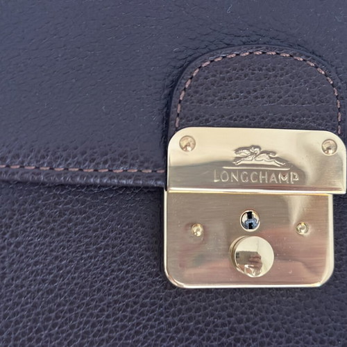 Longchamp leather briefcase new, brown