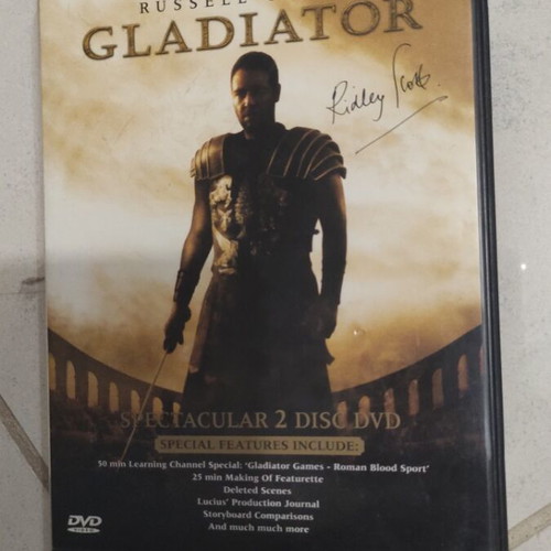Gladiator DVD used, foreign film, widescreen, 2-disc, Russell Crowe, Greek subtitles