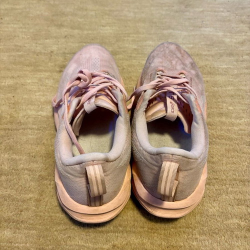Asics Gel-Nimbus 25 running shoes used, pink/salmon, size 40.5
