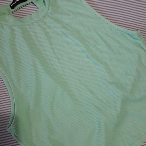 Top ribbed elastic with open back like new