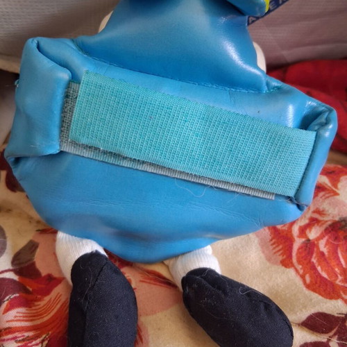Children's Wallet like new, blue and white, wrist or arm strap
