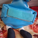 Children's Wallet like new, blue and white, wrist or arm strap