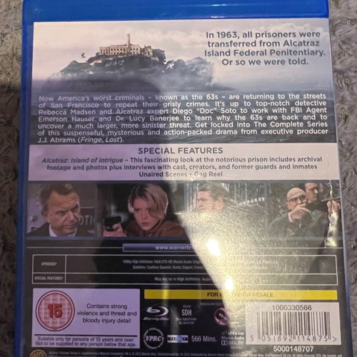 Alcatraz series Blu-Ray DVD used, complete with English subtitles