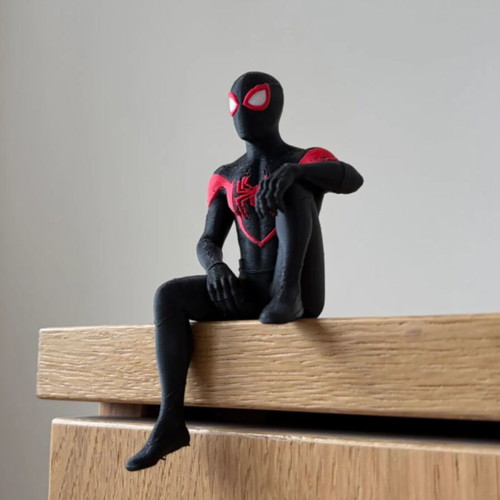 Miles Morales Sitting on Shelf Figure 3D printed, made to order