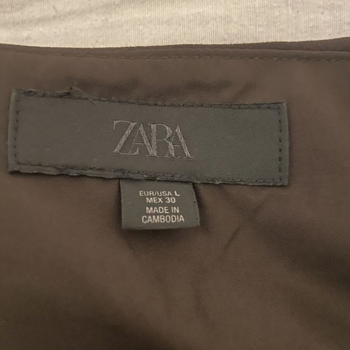 Zara Brown Velvet Ruffle Skort Like New Size L