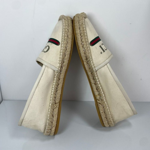 Gucci Beige Canvas Espadrilles Size 39 Like New