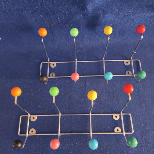 Wall hooks used, colorful children's design
