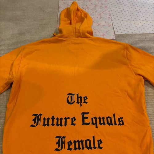 Na-Kd hoodie jacket new, orange, size XL