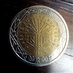 2 euro coin from France 2000 rare