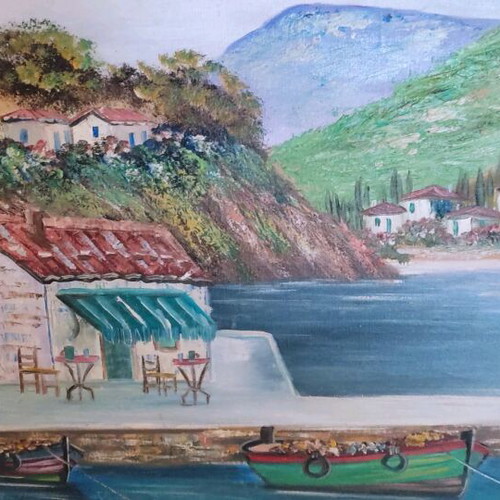 Komninakis authentic painting 0.92x0.72 like new