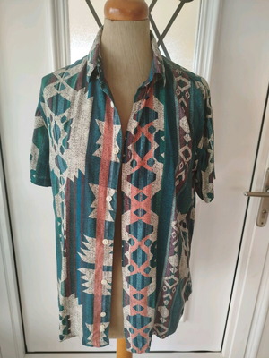 Bershka men's shirt almost new, green, size S