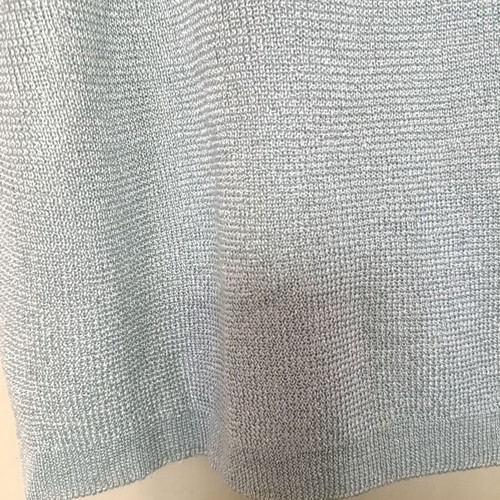 Silver shiny top size S like new with lurex knit fabric