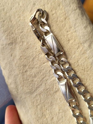 Сребърна гривна 925 винтидж нова, сребрист цвят