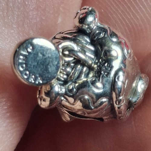 Pandora charm cat silver