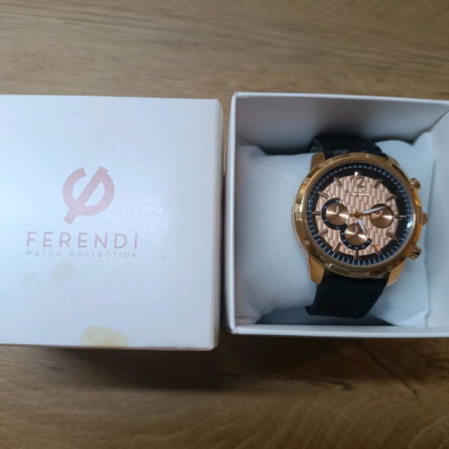 Ferendi women's watch like new, black and gold
