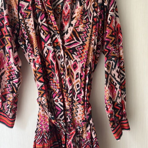 Zara mini dress boho like new, multicolor, size XS
