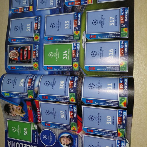 Topps Champions League sticker album used 2015-2016