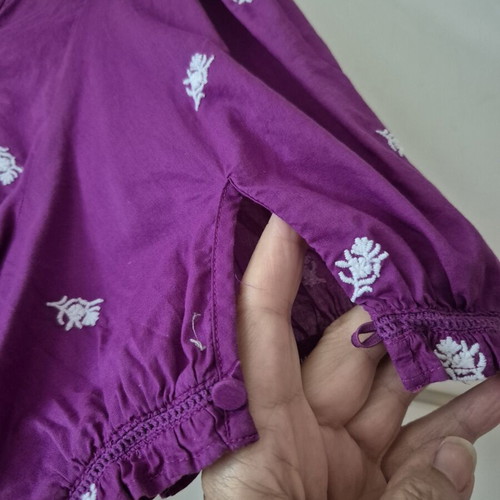 Cotton embroidered top Marks & Spencer like new, size XXL, purple