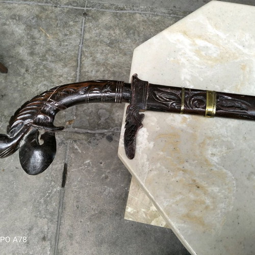 Wood carving used authentic