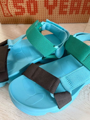 Camper Karst sandals, turquoise and green, size 37