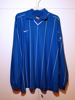 Nike men's blue sports shirt with stripes, size XL, like new