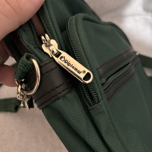 Diplomat men's shoulder bag new, green cypress color