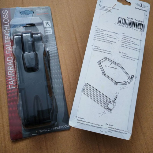 Bicycle locking mechanism new, 6 steel links with plastic coating