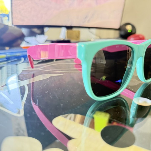 Retrosuperfuture sunglasses new, pink and turquoise with case and cloth