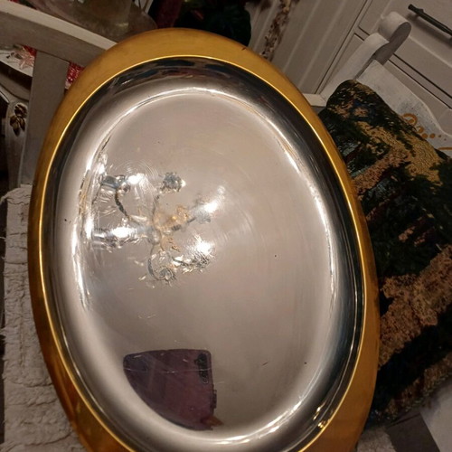Plate 50x34 with gold border like new