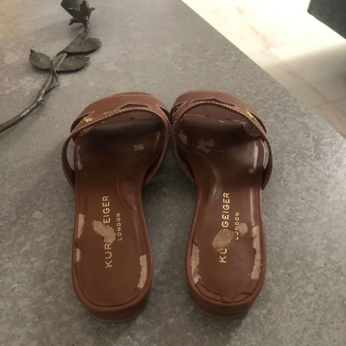 Kurt Geiger brown leather sandals used size 39