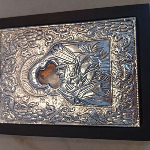 Silver-plated religious icon 17x22.5 cm new