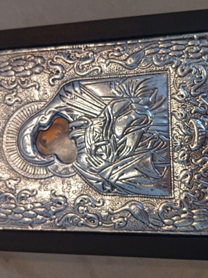 Silver-plated religious icon 17x22.5 cm new