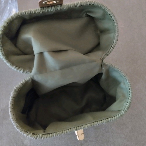 Straw bag Bag to Bag new, beige and green