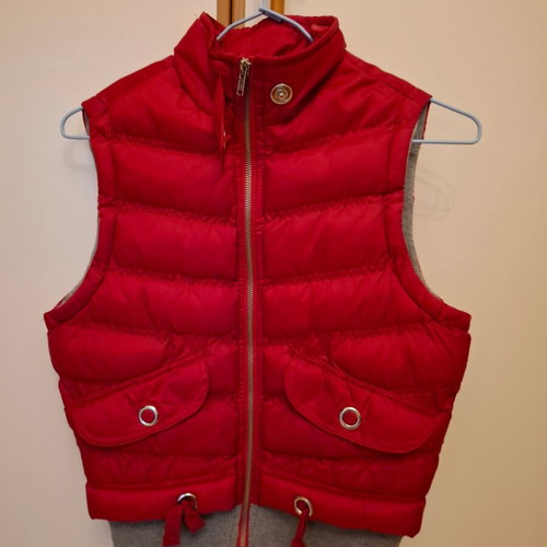Denim Co sleeveless jacket like new, red and grey, size M