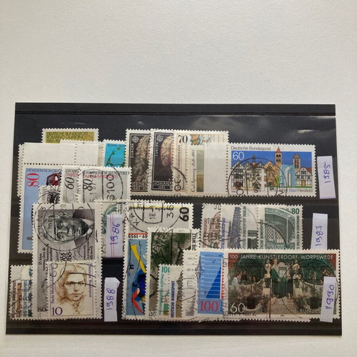 Germany used complete stamp series 1985-1990
