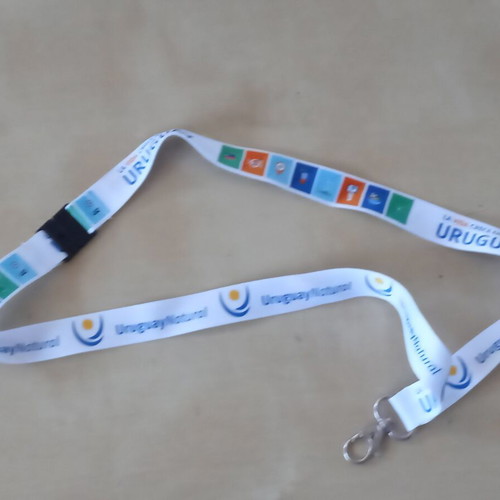 Uruguay Natural Lanyard with Plastic Clasp and Metal Clip new