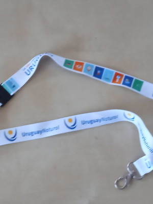 Uruguay Natural Lanyard with Plastic Clasp and Metal Clip new