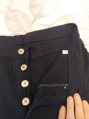 Jeans new, dark blue bell-bottom style, size S